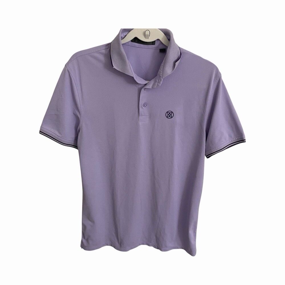 G/Fore Polo Shirt Mens Small Aura Purple Rib Collar Tech Pique Golf Stretch